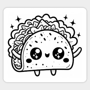 Happy Taco With Waving Arms Sticker